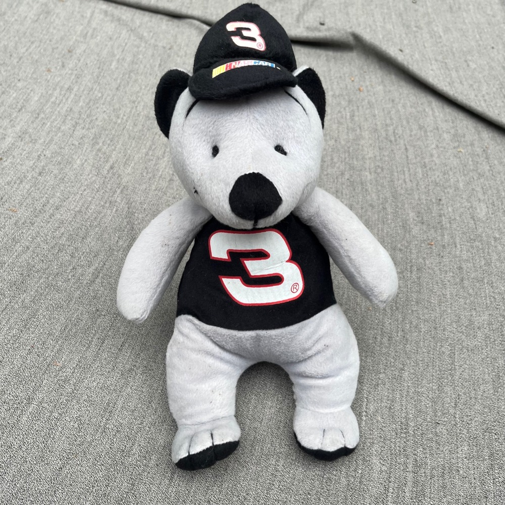 NASCAR Dale Earnhardt Sr 3 GM Goodwrench Plush Bear RCR Racing Collectible 9"